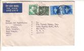 GOOD INDIA Postal Cover To USA 1968 - Good Stamped: Fruits ; Map - Storia Postale