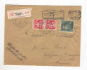 282/18 - Lettre RECOMMANDEE TP Cérès Et Poortman BRUXELLES 1937 Vers La France - Griffe Service Des Postes - 1932 Ceres En Mercurius