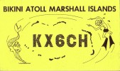 CARTE QSL CARD CQ 1958 RADIOAMATEUR RADIO BIKINI ATOLL KX-6 USA MARSHALL ISLANDS SIRENE SIREN SCUBA DIVING SWIMMING - Natation