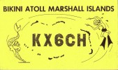 CARTE QSL CARD CQ 1958 RADIOAMATEUR RADIO BIKINI ATOLL KX-6 USA MARSHALL ISLANDS SIRENE SIREN SCUBA DIVING SWIMMING - Schwimmen