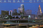 KANSAS CITY - MISSOURI - Night View Of Downtown Kansas City - TBE, Carte Neuve, 2 Scans - Kansas City – Missouri