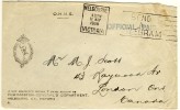 1938 Australia  O.H.M.S. Stampless Cover With Cachet And 3 Special Cancels, Scarce Item - Lettres & Documents