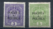 Austria/Poland 1919 Sc 41-2 Mi 29-0 MH Overprint "Pochta Polska" Signed RRR CV $1050 RRR - Nuovi