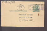 Postal Card - Thomas Jefferson - UX27 - Free Tract Society -   Canton, Ohio, 1937 - Postmarked -Buy U.S. Savings Bonds.. - 1921-40