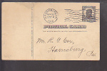 Postal Card - McKinley - Harrisburg, PA 1910 - D.W. Cox & Co., Wholesale Coal - 1901-20