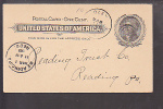 Postal Card - Jefferson - Reading, PA 1902 - Oley - 1901-20