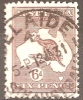 AUSTRALIA - Used 1929  6d  Kangaroo. Watermark 203  (small Mult).  Scott 96. Small Damage Lower Left - Oblitérés