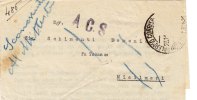 A.C.S.  20.11.1944 /  Palermo - Misilmeri - Biglietto Ancora Chiuso - Affrancatura Mancante - Marcophilia