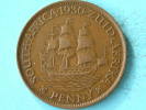 1930 - PENNY / KM 14.2 ( Uncleaned Coin / For Grade, Please See Photo ) !! - South Africa