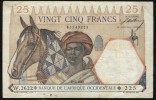AFRIQUE OCCIDENTALE  (French West Africa)  :  25 Francs - 1942 - P27 - Estados De Africa Occidental