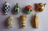 SERIE INCOMPLETE DE 7 FEVES POTS EN FAIENCE CERAMIQUE PORCELAINE Feve - Altri & Non Classificati