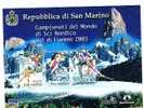 SAN MARINO - UNIF.BF79 FOGLIETTO - 2003 CAMPIONATI DEL MONDO DI SCI NORDICO , VAL DI FIEMME     - NUOVO ** - Blocs-feuillets