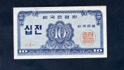 10 Jeon   "COREE Du SUD"  1962   UNC   Ro 14 - Korea, Zuid