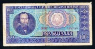 100 Lei    "ROUMANIE"  1966    VF   Ro 57 - Roumanie