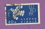 CHYPRE TIMBRE N° 190 OBLITERE EUROPA 1962 - Usados