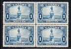 Canada Scott #227 MNH $1 Champlain Statue Block Of 4 Some Separation At Perfs - Full Sheets & Multiples