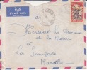 Cameroun,Sangmélima,1956, Colonies  Francaises,récolte Des Bananes,n°298 Sur Lettre,scan Verso - Brieven En Documenten