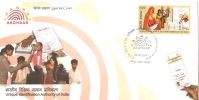 Specical Cover, AADHAAR,Unique Identification Authority Of India, By India Post, 2011 - Brieven En Documenten