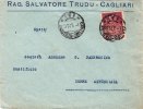 CAGLIARI ? STAZIONE  / PALERMO - Cover / Lettera Pubbl. (Rag. Salv. TRUDU) - Giubileo Cent. 60 Isolato  01.08.1925 - Publicity