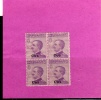 EGEO 1912 COO 50 C MNH QUARTINA - Egeo (Coo)