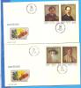 Painting. Self-portraits ROMANIA FDC 2 X First Day Cover 1972 - Impresionismo