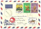 Cover Myanmar To Honduras 1996 ( Horse Stamp + Porcelain Stamps) - Myanmar (Burma 1948-...)