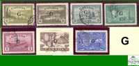 Canada Complete Set Of Overprinted 'G' # O21 To # O27 - Scott - Unitrade - Peace/Natural Ress. Issue -Dated: 1950 - 1951 - Usati