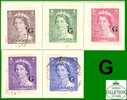 Canada Complete Set Of Overprinted 'G' # O33 To # O37 - Scott - Unitrade - Karsh Portrait - Dated: 1953 - Usati