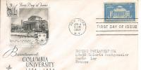 FDC  U.S.A  1954  Bicentennial Columbia University - 1951-1960