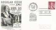 FDC  U.S.A  1958  John Jay  1745-1829 - 1951-1960