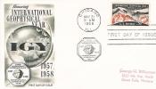 FDC  U.S.A  1958  Honoring International Geophysical Year - 1951-1960