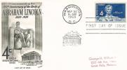 FDC  U.S.A  1959  Commemorating 150th Of The Birth Of Abraham Lincoln - 1951-1960