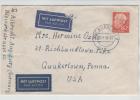 Germany Cover Sent Air Mail To USA  Augsburg 26-5-1959 Single Stamped - Lettres & Documents