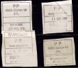 Switzerland, 4 Diff., Zurich, Post Paid, Prepaid Postage, Surface.... - Postage Meters