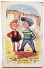 CPA ILLUSTRATEUR DUTREIX CIGARETTE FUMEUR TABAC ENFANTS ENFANT JEUNES HOMMES CASQUETTE AFFICHE CINEMA GALA ZIZI - Documentos