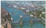 UK, United Kingdom, Aerial View Of Tower Bridge And The City Of London, 1971 Used Postcard [P7799] - River Thames