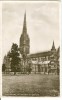 UK, United Kingdom, Salisbury Cathedral From NW, Old Used Real Photo Postcard [P7800] - Salisbury