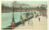 UK, United Kingdom, London, Embankment From County Hall, 1920s-1930s Unused Postcard [P7808] - River Thames