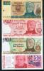 Argentinien Argentina Set, 4 Banknoten Pick Nr. 302, 314, 317 ( F ), 327 - Argentine