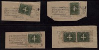 Slogan Cancel, 4 Nos, 2 Varities, Netherlands 1948, On Piece - Brieven En Documenten