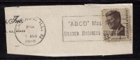 Slogan Cancel On Kennedy " ABCD Mail For Better Business Service" United States 1968 - Kennedy (John F.)