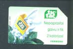 LITHUANIA  -  Urmet Phonecard As Scan - Lituanie