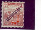 HARVESTERS-2 F-OVERPRINTED-KOZTARSASAG-ERROR-HUNGARY -1918 - Errors, Freaks & Oddities (EFO)