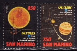 REPUBBLICA DI SAN MARINO 1994 EUROPA UNITA CEPT LE SCOPERTE SPAZIO SPACE DISCOVERIES SERIE COMPLETA SET USATA USED OBLIT - Oblitérés