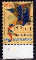 REPUBBLICA DI SAN MARINO 1995 L'ARTE DEL 300 ART COLLEZIONE LEWIS COLLECTION LIRE 650 USATO USED OBLITERE' - Used Stamps