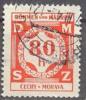 Böhmen Und Mähren 1941 Dienstmarke 80 H Mi 5 / Scott O5 / SG O64 Gestempelt/oblitere/used - Used Stamps