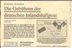 BRD Luftpostgebühren Im Inland (3 Blätter) - Tariffe Postali