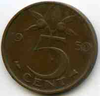 Pays-Bas Netherland 5 Cents 1950 KM 181 - 1948-1980: Juliana