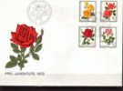 Switzerland,1972. Pro Juventute, Roses  FDC - Cartas & Documentos