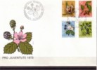 Switzerland,1973. Pro Juventute, Flowers,Fruits,   FDC - Brieven En Documenten